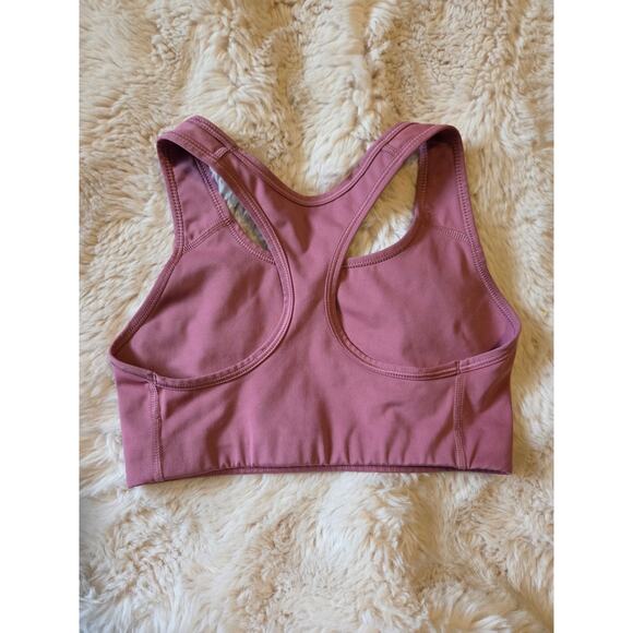 Nike Dri Fit Swoosh Non Padded Sports Bra in Desert Berry size Small - Picture 3 of 4